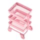 thumbnail image 4 of 1/12 Estante De Almacenamiento De Metal Con Ruedas Accesorio Para Muebles De Casa De Muñecas Rosa, 4 of 5