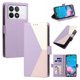 thumbnail image 1 of Funda con Solapa para Xiaomi 14T Pro, Diseño Tricolor con Ranuras, Morado, 1 of 6
