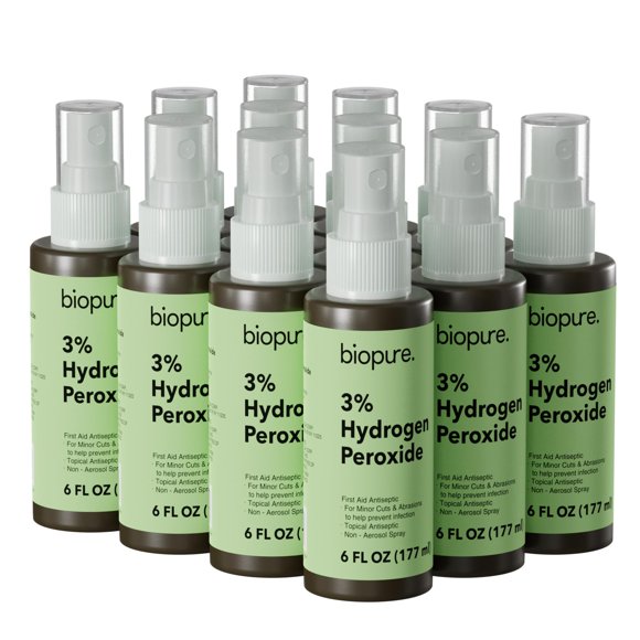 Aerosol de peróxido de hidrógeno BIOPURE 3% 180 ml (paquete de 12)