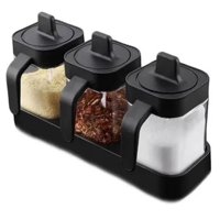 Genérico - Set De 3 Condimenteros Especieros De Vidrio 400Ml