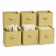 thumbnail image 1 of Cajas Organizadoras Cubo Plegable Homely Beige Tela TNT Clóset Pack 6 27x27 cm, 1 of 10