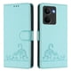 thumbnail image 2 of Funda tipo cartera FOXDOCK para Realme P3 Ultra con soporte, ranuras, RFID, diseño de gato, 2 of 5