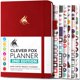 thumbnail image 1 of Planner Clever Fox, segunda edición, colorido, tamaño A5, rojo, sin fecha, 1 of 7