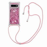 Funda Foxdock Para Samsung Galaxy S10 Plus Con Cuerda Ajustable, Brillo Líquido, Protección Antigolpes Y Lente – Ideal Para Regalo