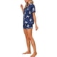 thumbnail image 4 of INSPIRE CHIC Conjuntos de Pijama para Mujer de Manga Corta con Estampado de Lazo Bonito, Suave y Cómodo, Camisetas con Botones y Pantalones Cortos 2 Piezas XL Azul, 4 of 6