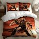 thumbnail image 1 of 3pcs N-C-R Warrior Apocalypse Themed Digital Print Bedding Set Made of 100% Polyester Skin-Friendly Fabric, 1 of 1