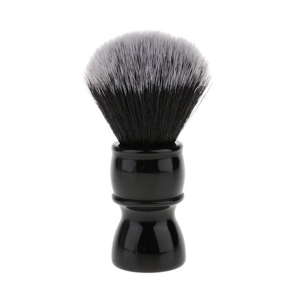 hombres barber salón de afeitar cepillo de aseo mango de resina pelo de nylon negro