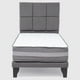 thumbnail image 3 of Cama Europea Valencia P + Respaldo Atenas 1 PL Felpa Gris Medio, 3 of 6