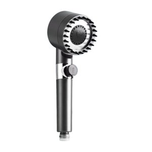 Bothyi - Alcachofa De Ducha Con Cepillo De Silicona Suave De Mano Antifugas Con Masajeador De Cuero Cabelludo Gris