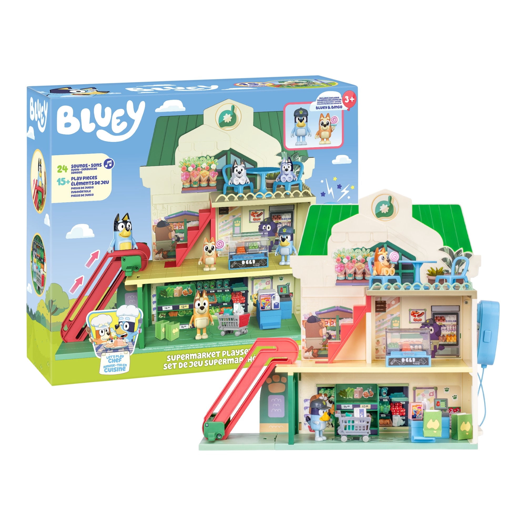 Bluey Lets Play Chef Playset Supermercad