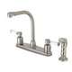 thumbnail image 1 of Grifo de cocina Kingston Brass Paris de 20 cm, arco alto, níquel cepillado, 1 of 3