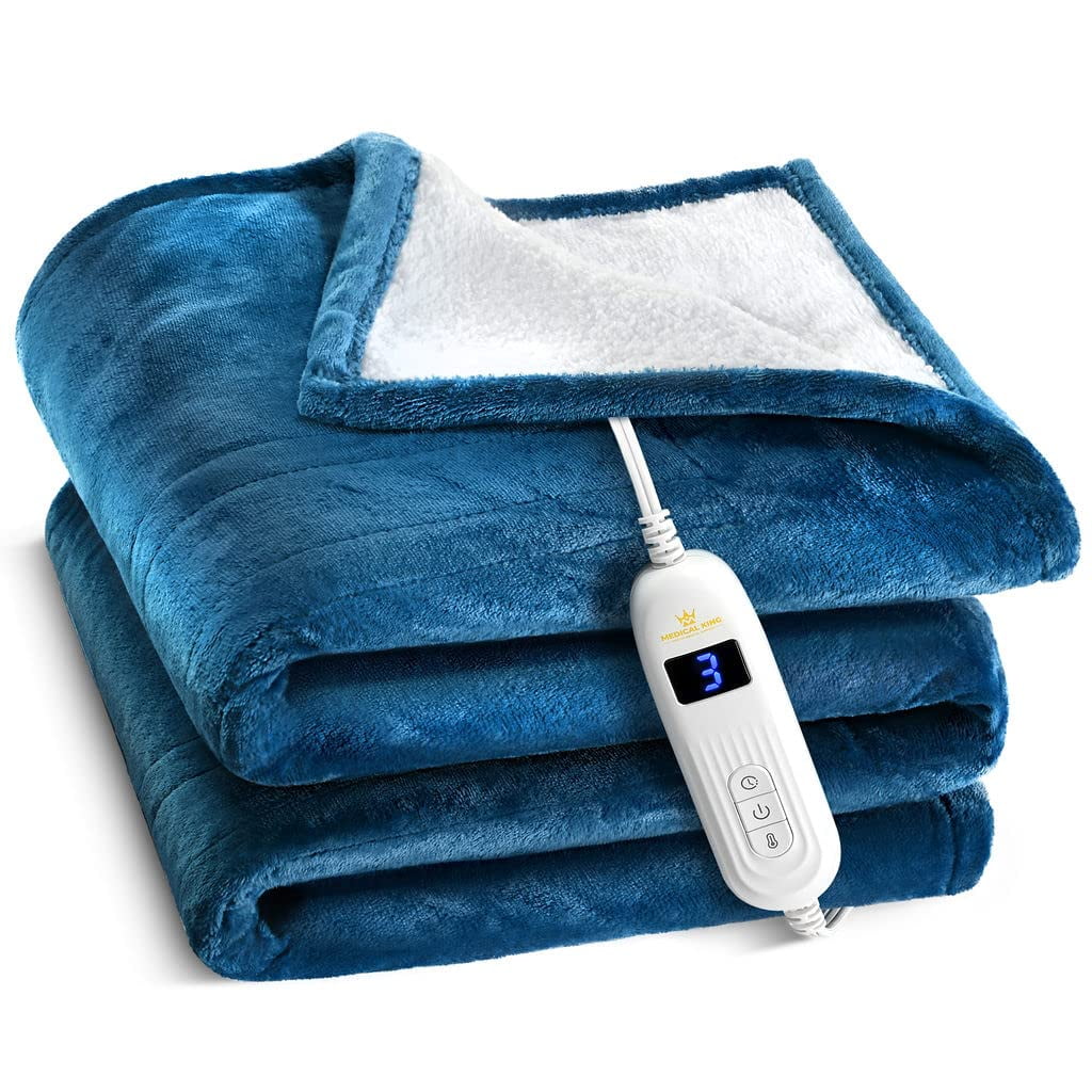 Manta Térmica Medical King, Lavable A Máquina, Azul Suave, 84 X 90