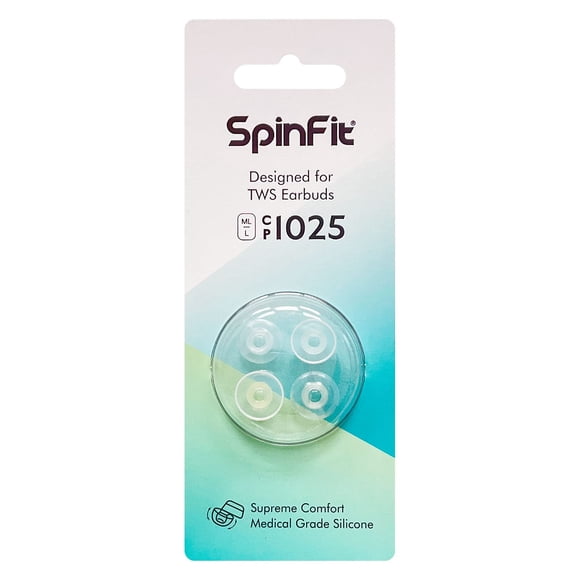 Almohadillas SpinFit CP1025, L/ML, silicona de grado médico (2 pares)