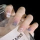 thumbnail image 2 of 24 Pcs Spring Summer Press On Nails Short Fake Nails Coffin Press On Nails With Design Purple Gradient Full Cover False Nails For Women Girls, 2 of 2