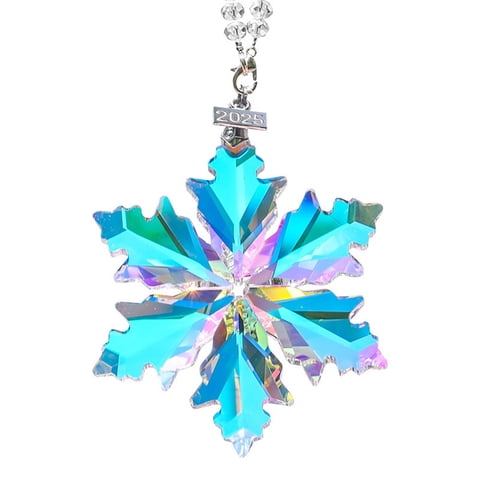 Xusx111 - Edición Anual Ornamento De Copo De Nieve De Navidad,Ornamentos De Cristal De Navidad 2025,Ornamento De Cristal Para Árbol De Navidad,Hermosos Ornamentos Para Mujeres Niñas,,