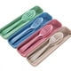 thumbnail image 4 of Travel with Ease with our Eco-Friendly Wheat Straw Utensil Set - 4 Reusable Sets of Spoon, Chopstick, and Forks in a Portable Case for Travel, Picnic, and Camping, 4 of 5