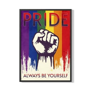 Creango - Cuadro Poster Enmarcado Pride Siempre Se Tu Mismo Decorativo