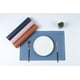 thumbnail image 1 of XmhyTop Juego de 4 Manteles Individuales de Piel Sintética, Impermeables, Fáciles de Limpiar, Resistentes al Calor y Antideslizantes para Uso Interior y Exterior, 45*30cm, Estilo A, Azul, 1 of 5