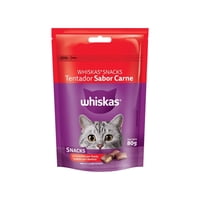 Snack Para Gatos Whiskas Carne 80 Grs.