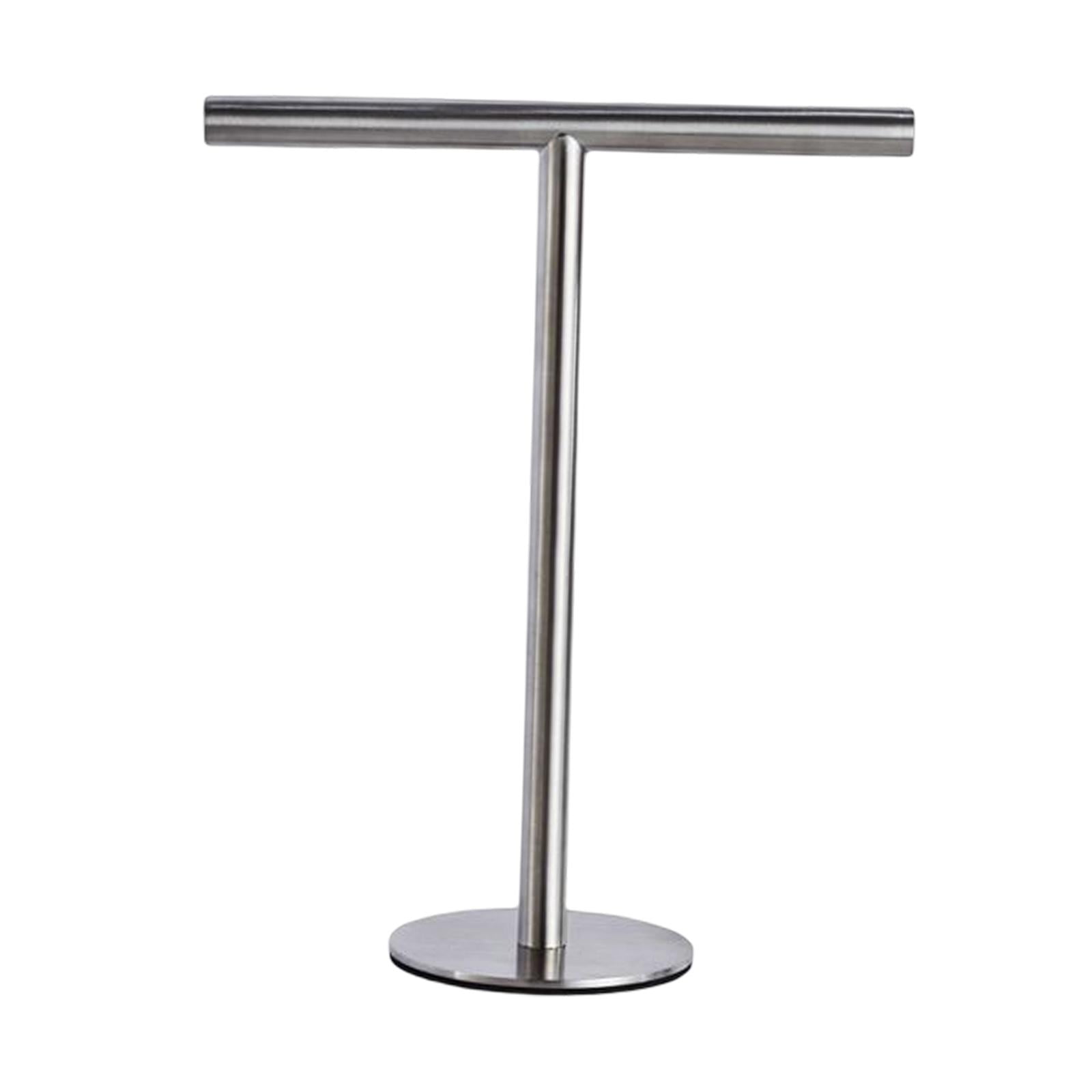 Magideal - Soporte De Toalla De Mano De Baño En T Soporte De Acero Inoxidable Soporte De Toalla De Papel Colgante Barra De Toalla Soporte De Barra Barra