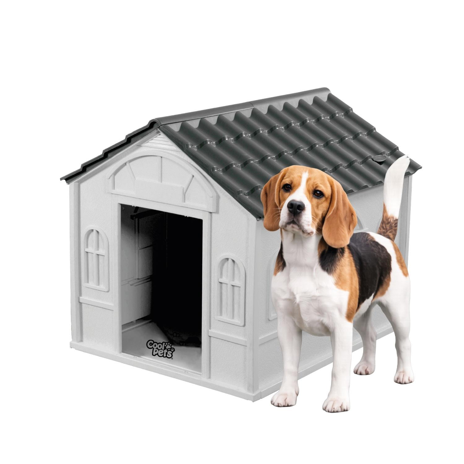 Casa Para Perro Pequeña Cool Pets 76x65x63cm Techo Gris