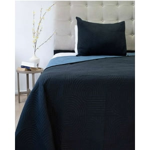 Cubrecama Quilt Bicolor Plaza Y Media Doral