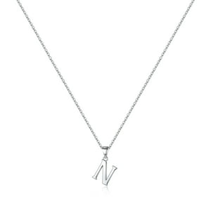 Collar Heshpaws S925 Sterling Silver Inicial A-Z Plata Con Caja De Regalo