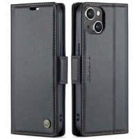 Caseme Tipo Cartera Iphone 14 Plus Con Cierre Magnético, Rfid, Tarjetero, Soporte, Carga Inalámbrica