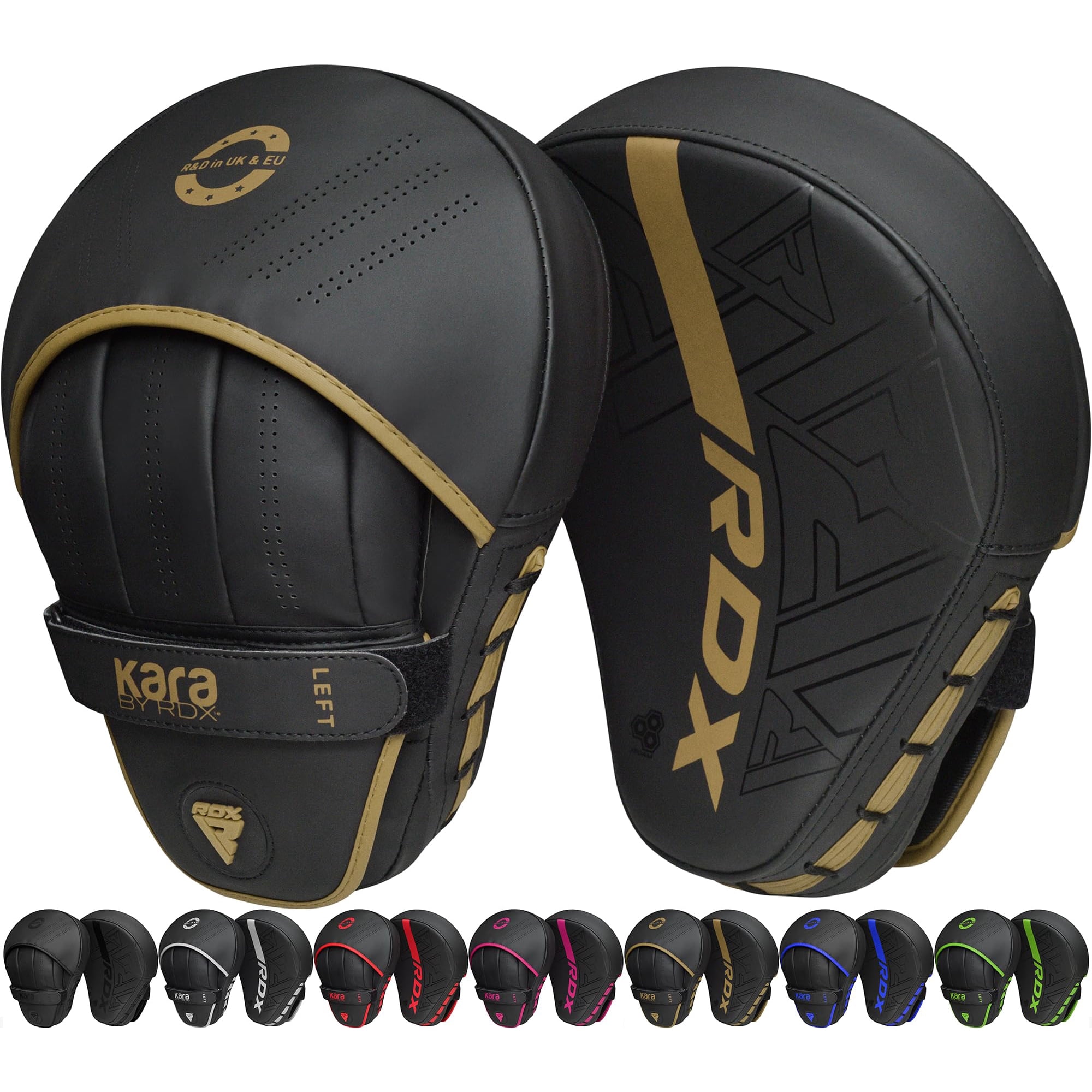 Guantes Boxing Pads Rdx Curved Focus De Piel Maya