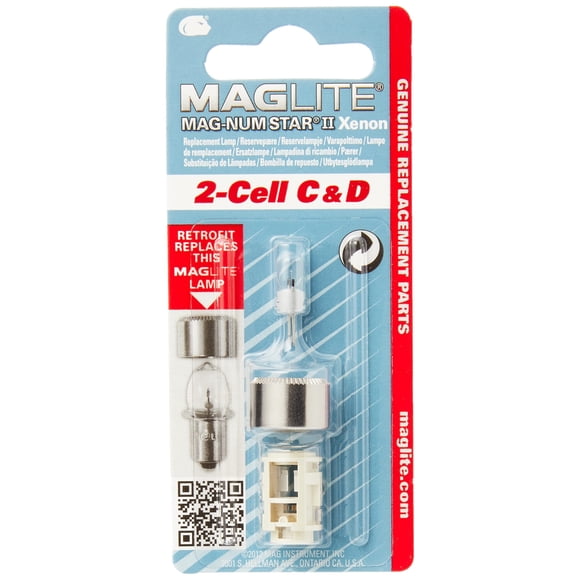 Lámpara MagLite Xenon de repuesto para linterna C y D de 2 celdas
