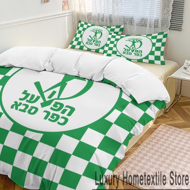 v2426 Bed Sheets Hapoel Kfar Saba Bedding Set Duvet Cover Bed Set Quilt Cover Pillowcase Comforter king Queen Size Boys Adult Bedding Set 3-Piece Bedding Set (1 Duvet Cover + 2 Pillow Shams) Bed Sheet