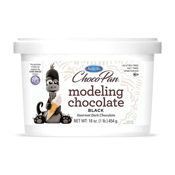 Chocolate para modelar Satin Ice ChocoPan Black 454 g