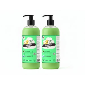 Mascokits - Pack 2 Shampoo Repelente 1 Lts Perros & Mascotas Anti Pulgas