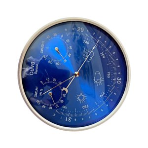 Bothyi - Higrómetro De Termómetro Barómetro Colgante De Pared Premium Para La Oficina De La Sala De Estar