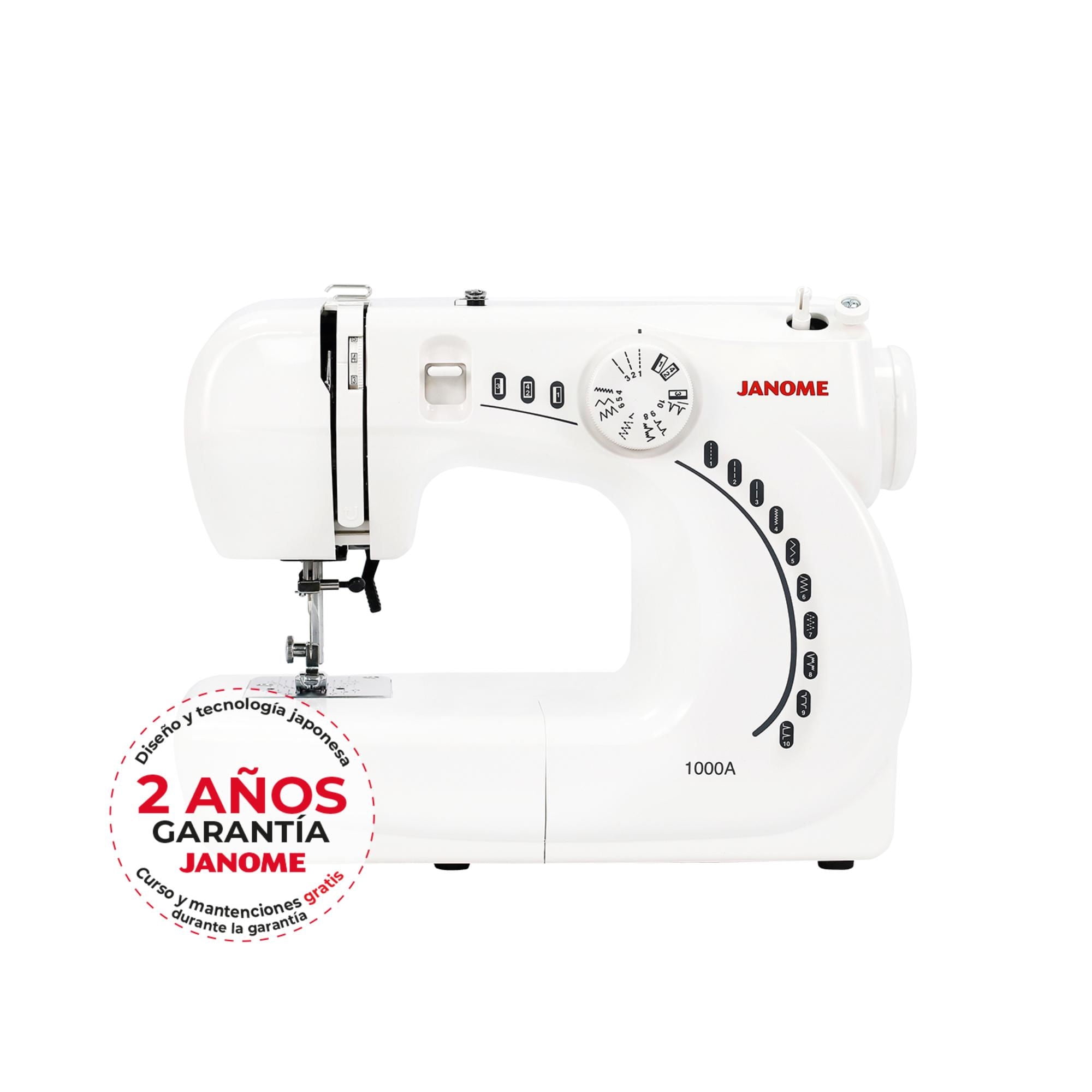 Janome - Máquina De Coser Mecánica 1000A Blanco