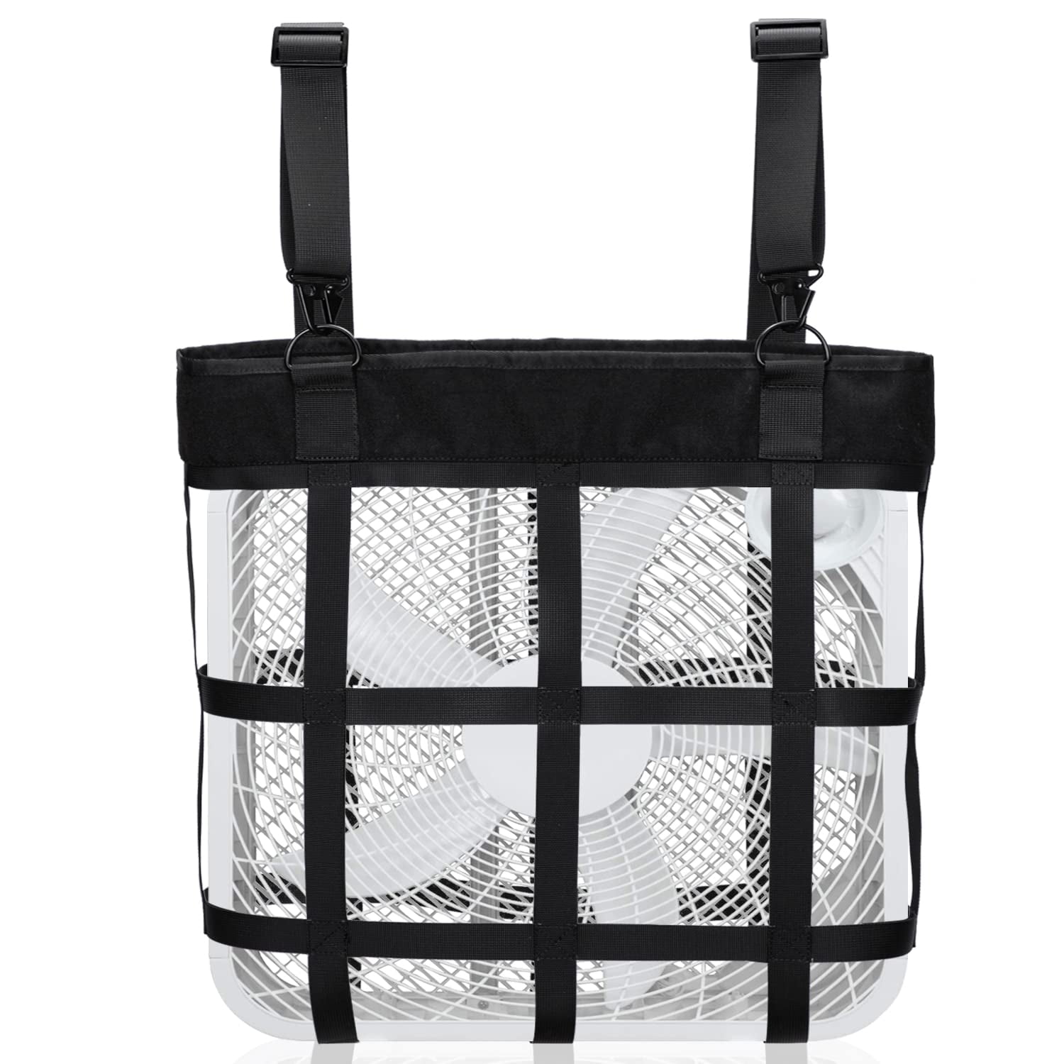 Xusx111 - Caja Ajustable-ventilador-soporte Para Caballo Stall, Fresco Cobertura De Toda La Casa, Cabe 20x20 "ventiladores, Negro, Grande (negro)