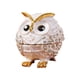 thumbnail image 1 of Joyero con forma de búho, caja de almacenamiento de joyas, adorno decorativo de animal, soporte para collares, construcción de aleación, diseño de bor Blanco, 1 of 5