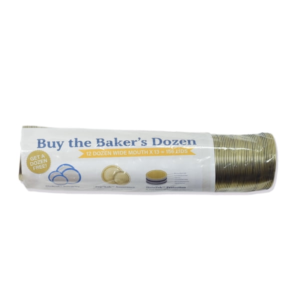Excelentes tapas para conservas, tarro Mason Jar de boca ancha Baker's Dozen 156