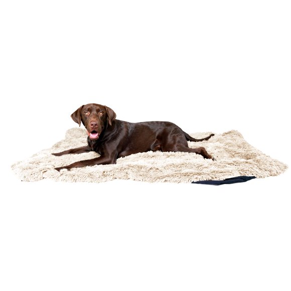 Manta para mascotas Alpha Paw impermeable 71 cm beige de felpa