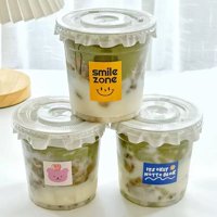 Unbranded - 50Pzs Vasos De Plástico Transparente Para Postres Y Bebidas - Con Tapa Y Borde Anti-Fugas, Reutilizables