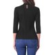 thumbnail image 3 of INSPIRE CHIC Blusa Metálica Brillante de Mujer para Fiesta con Mangas 3/4 a Rayas Brillantes XL Negro, 3 of 6