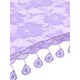 thumbnail image 4 of INSPIRA CHIC Encaje Rosa Floral Mantilla Bufandas, Chal Triangular de Malla con Borlas, Cobertura de Cabeza para Capilla, Velos Nupciales de Misa 55.1x18.9" Lila, 4 of 5