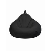 Genérico - Puf Gigante 100×120Cm Forma De Pera Sin Relleno Lavable Negro