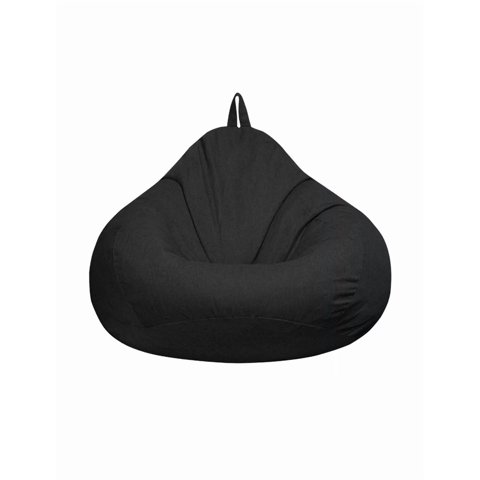 Genérico - Puf Gigante 100×120Cm Forma De Pera Sin Relleno Lavable Negro