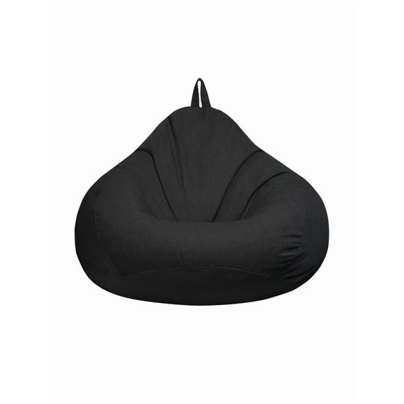 Puf Gigante 100×120cm Forma de Pera Sin Relleno Lavable Negro