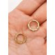 thumbnail image 3 of Argollas Huggies modelo Fairy 10mm Zirconias Plata 925 Chapada Oro 18k, 3 of 3