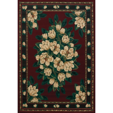 Alfombra United Weavers Of America Magnolia Manhattan Burgundy
