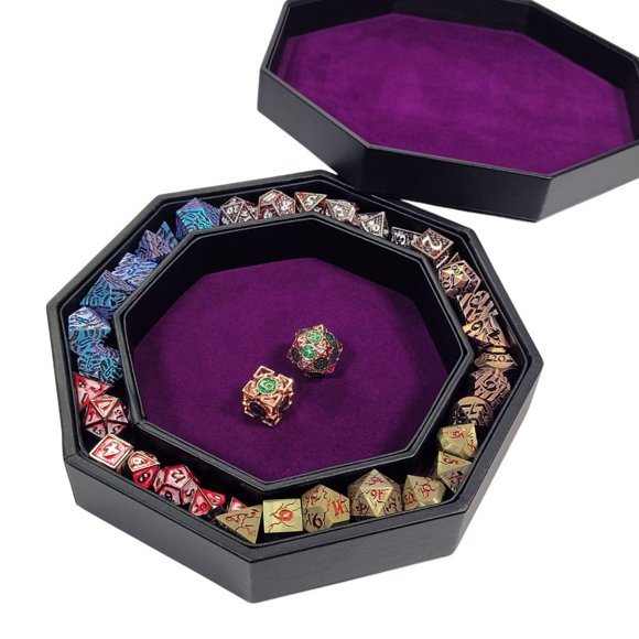 Bandeja de Dados Forged Dice Co. Arena Púrpura para Juegos de Rol