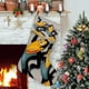thumbnail image 1 of El Show de Heckle y Jeckle Tema: Calcetines de Navidad, fino lino blanco para colgar en escaleras y chimenea, decoración navideña para el hogar, regalo de Navidad. 45cm × 32cm, 1 of 5
