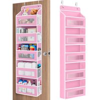 Organizador Para Colocar Sobre La Puerta Jarlink, 5 Estantes, Para Colgar, Rosa